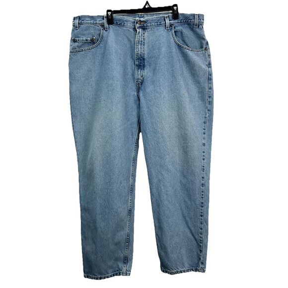 Vintage Levis 545 Jeans Men's 44 x 30 Blue Denim 100% Cotton Brown Tab Loose Fit - Picture 1 of 13